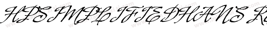 HPSIMPLIFIEDHANS REG字体转换